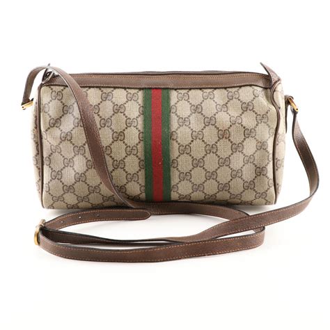 gucci painted crossbody|Gucci crossbody with striped strap.